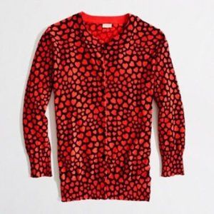J.Crew Clare cardigan in Hearts, XS